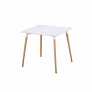 Square White Table Wooden Legs – by Thorns