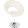 White Leather Swivel Chair – by Europa International