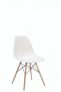 White Chair with Wooden Legs – by JMT