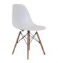 White Chair with Wooden Legs – by Concept Furniture